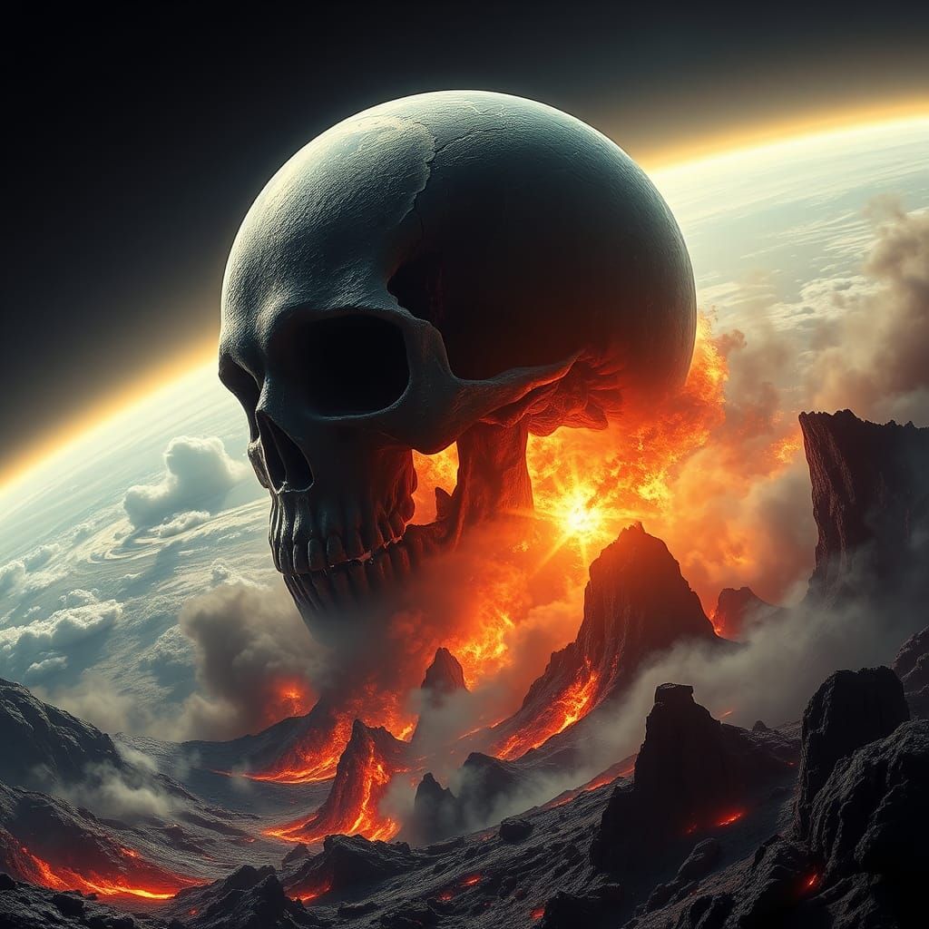 Skull Planet Nibiru's Apocalyptic Shadow on Earth