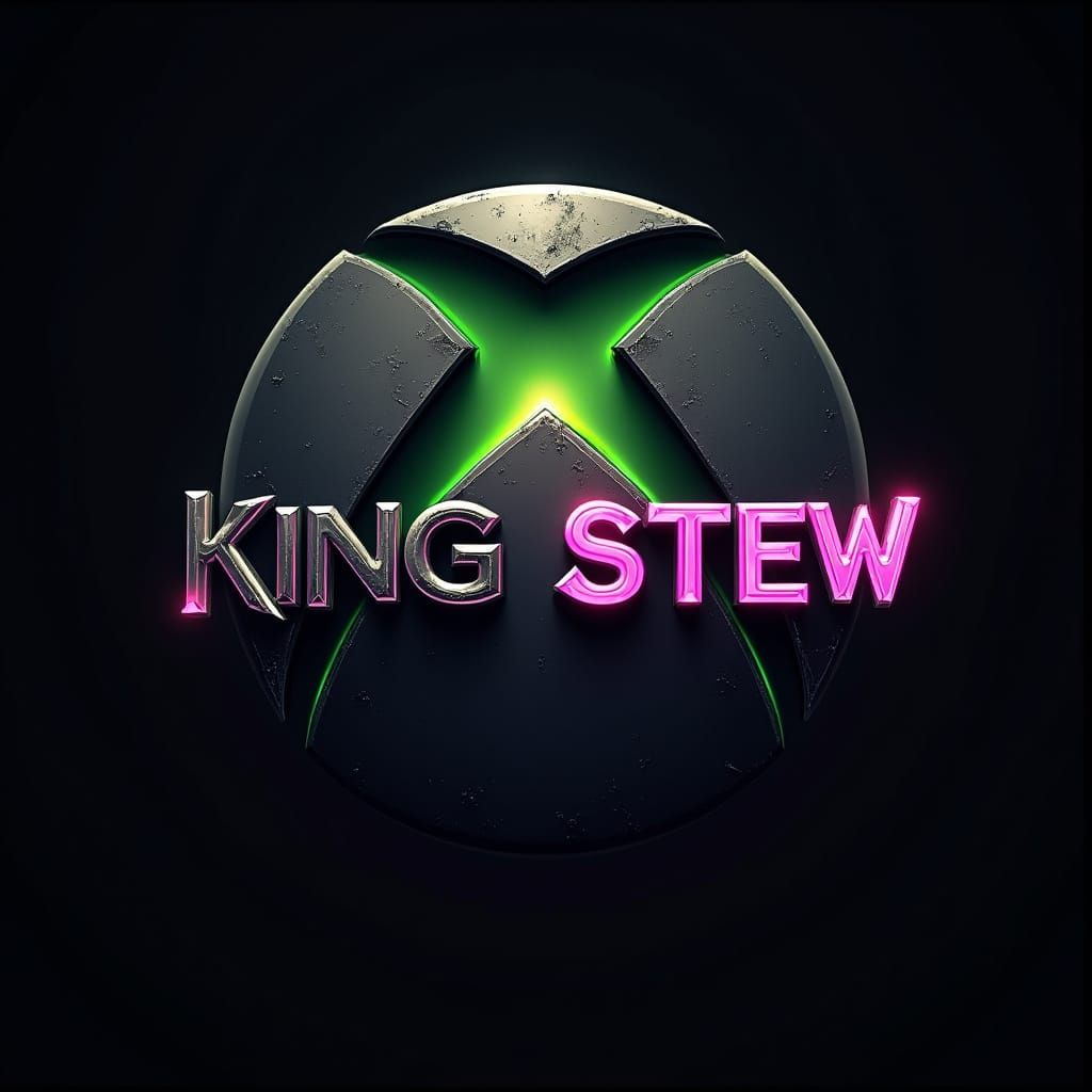 King Stew Gamertag on Futuristic Xbox Logo