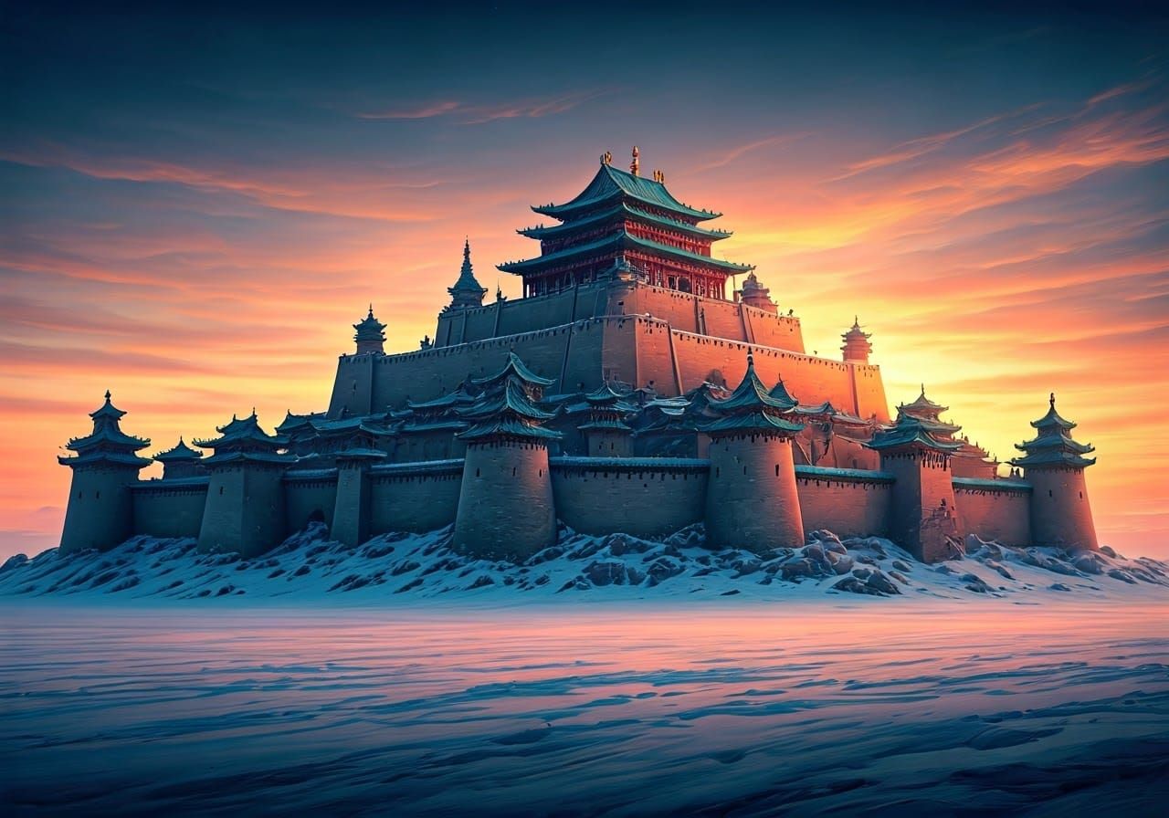 Tundra Fortress-Monastery in Ancient Style