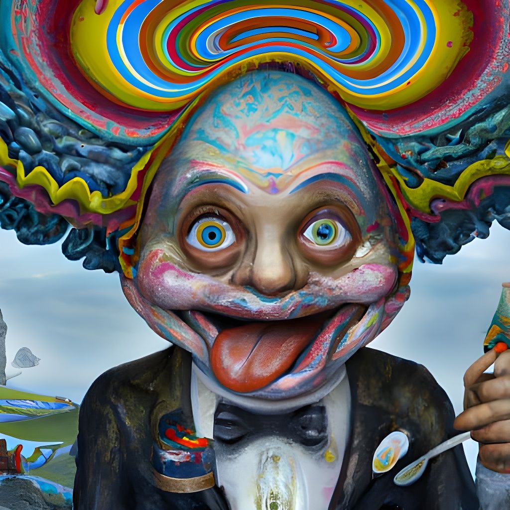 Surreal Portrait in Style of Naoto Hattori