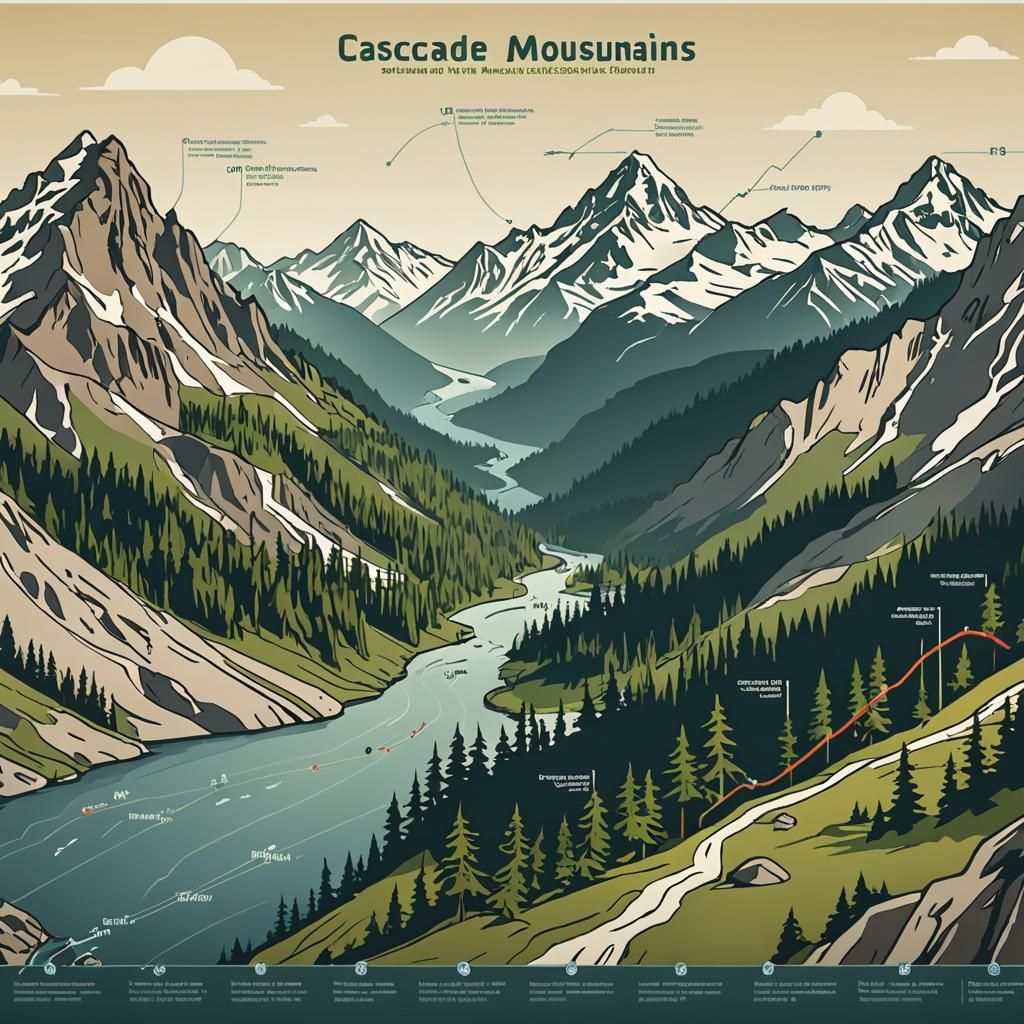 Cascade Mountains Evolution Timeline Infographic