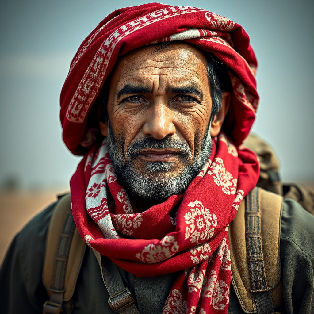 Rugged Ranger Portrait Inspired by Les Automatistes