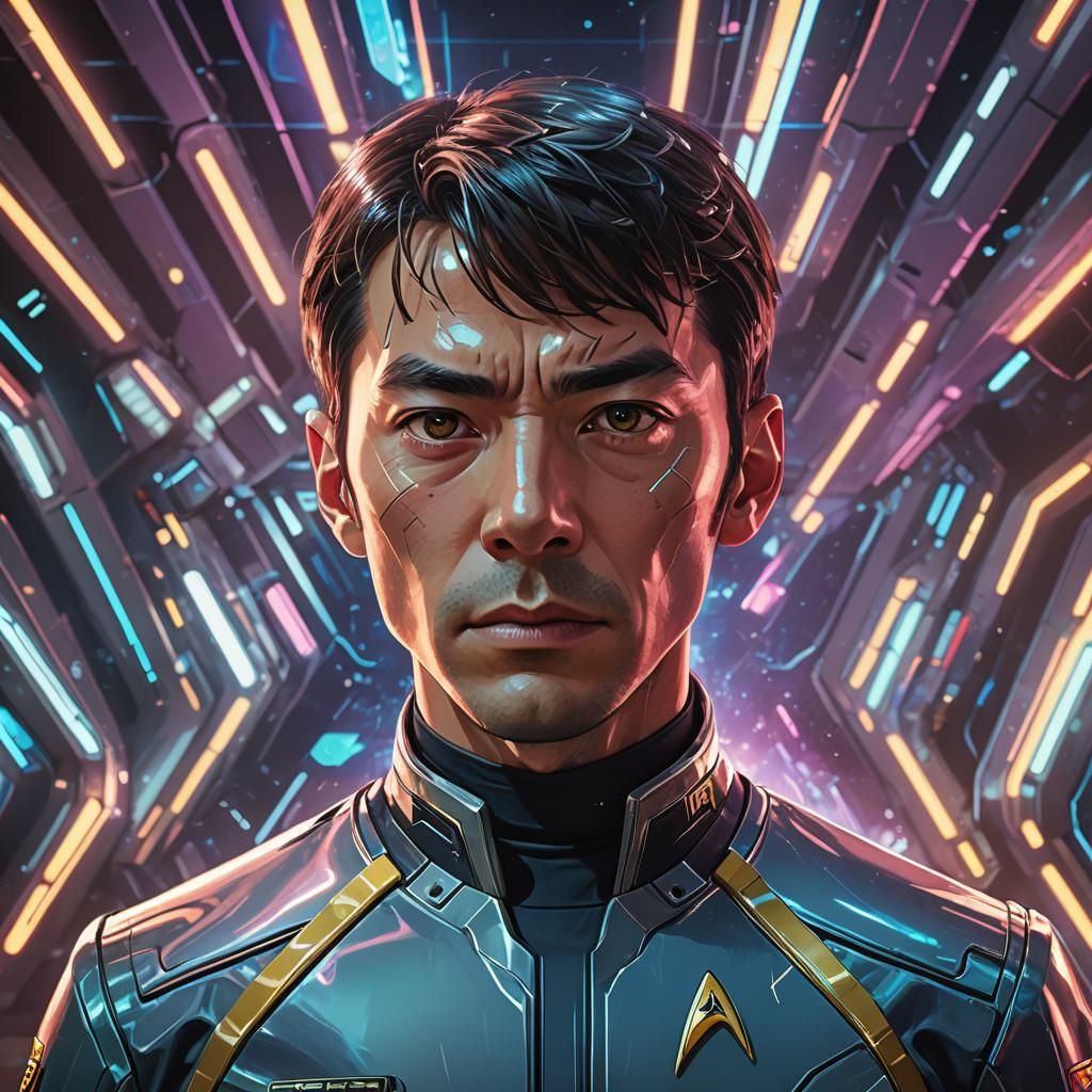 Futuristic 3D Anime Star Trek Character Portrait