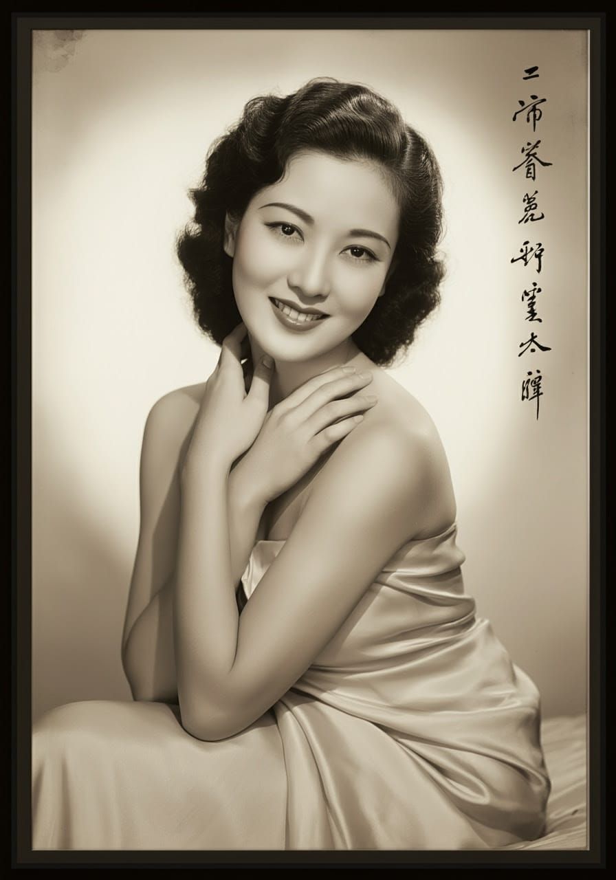 Ethereal Portrait in Soft Monochromatic Style