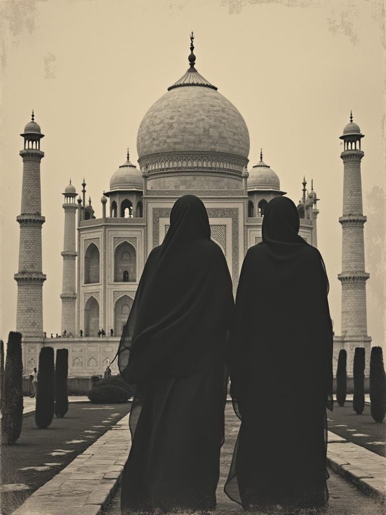 Surreal Digital Art: Melting Taj Mahal Portrait