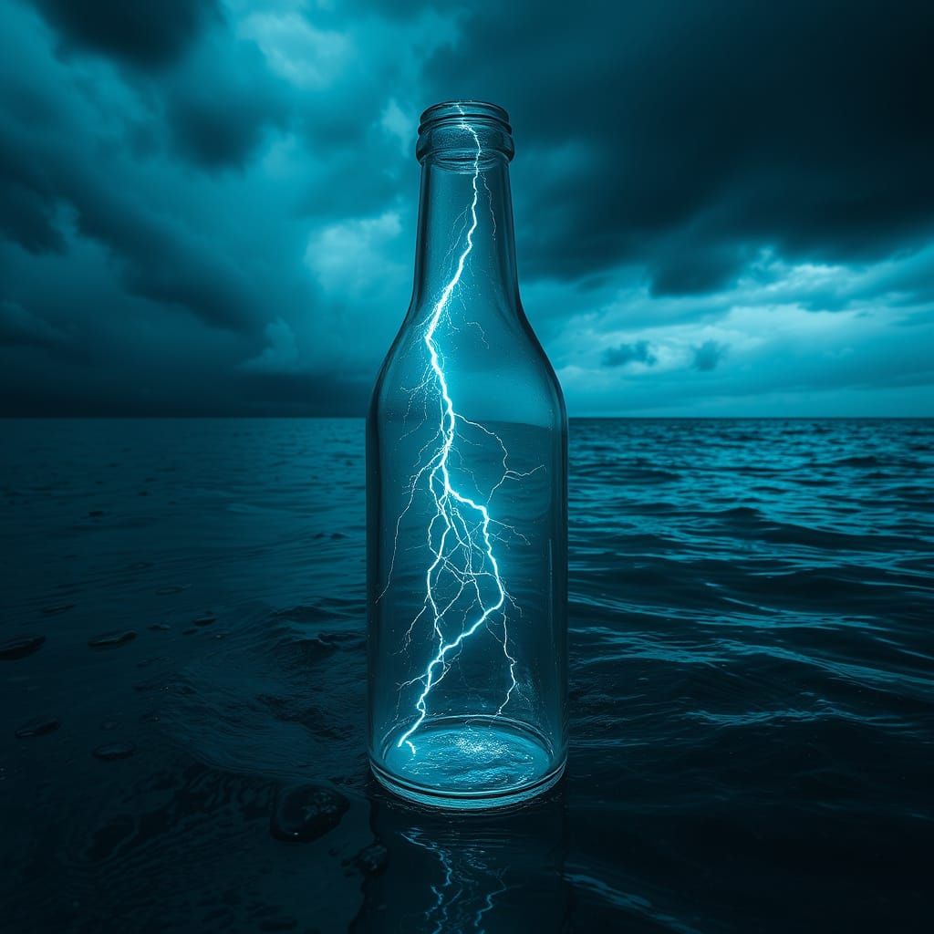Thunderstorm in a Bottle on a Wild Sea