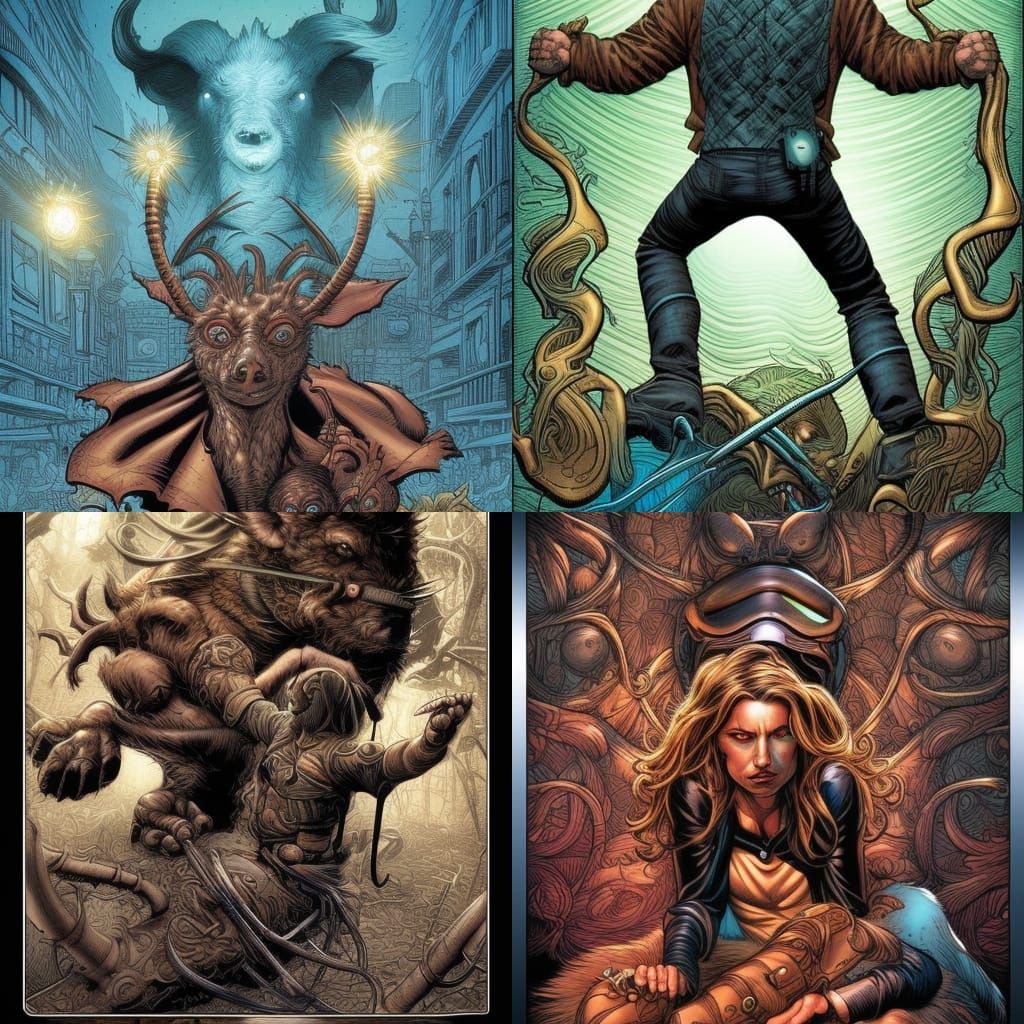 Comic Book Art of a Suckling Pig