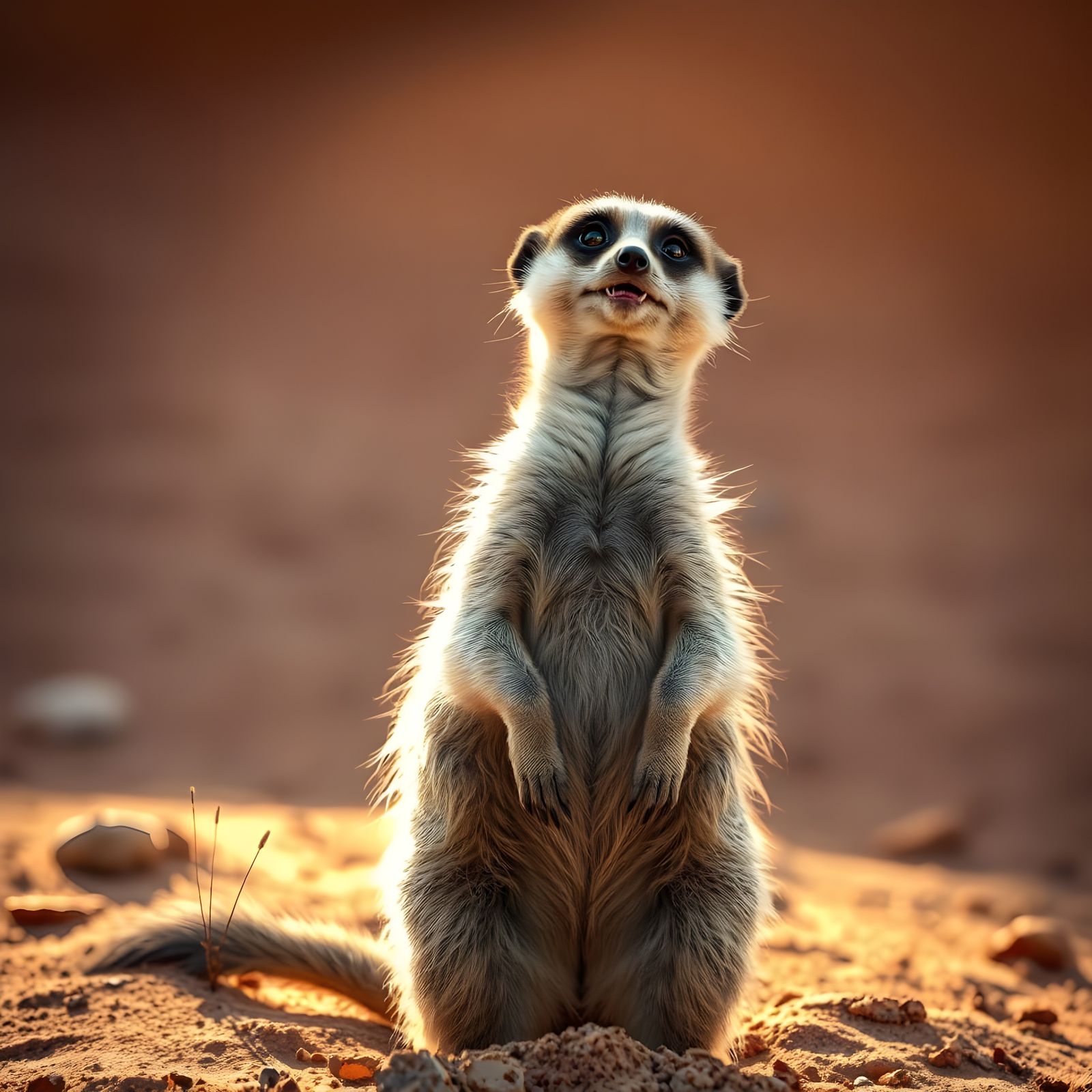 Meerkat in Captivity: A Distant Glimpse of Beauty