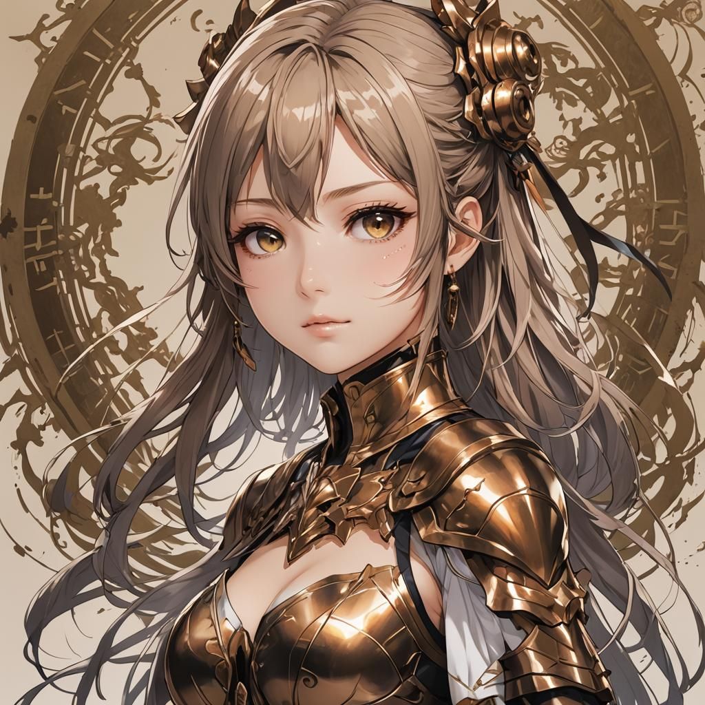 Anime Style Bronze Skinned Girl