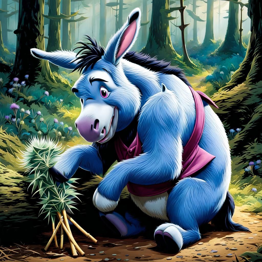 Eeyore the Donkey Character Illustration