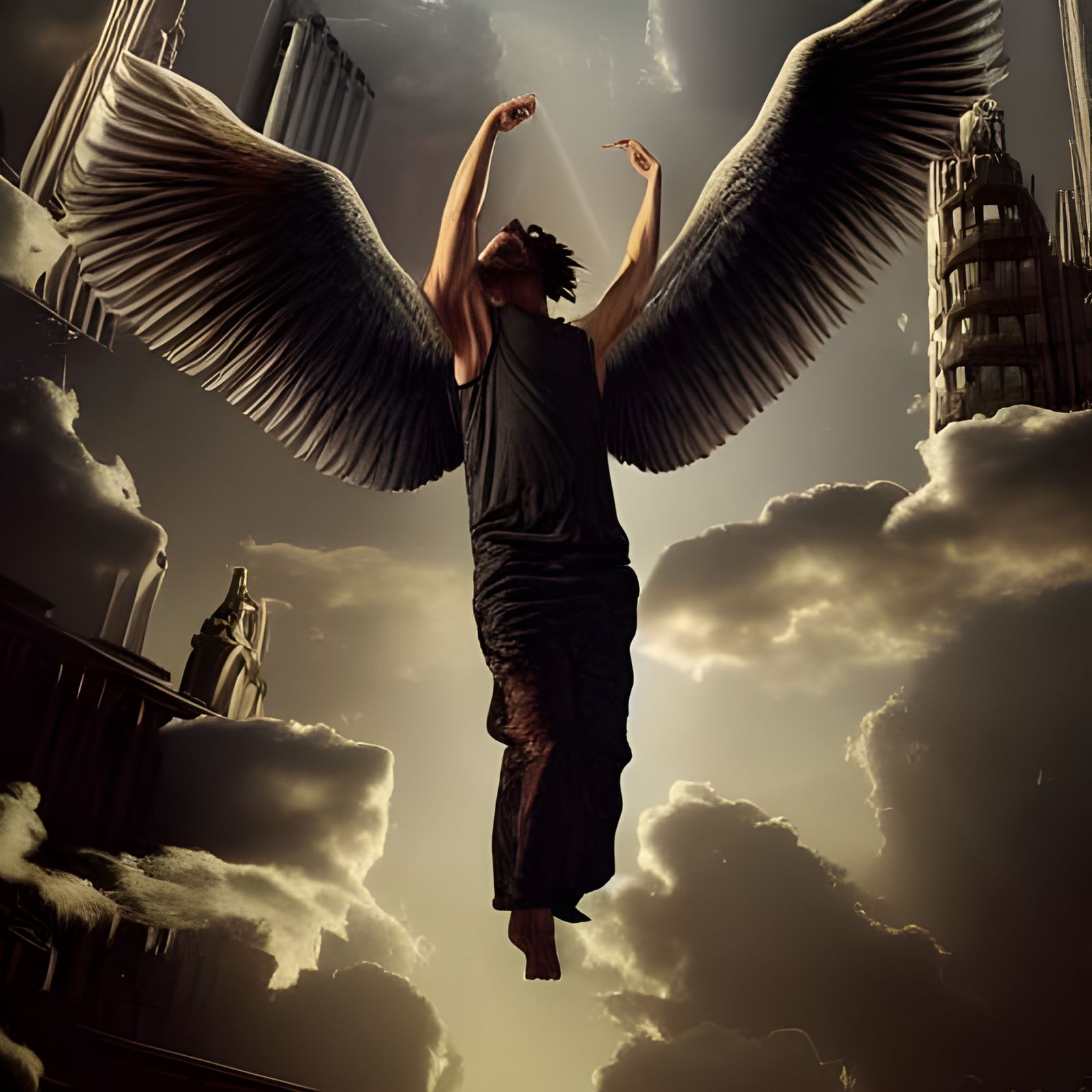 Lucifer's Fall: A Dramatic Digital Painting