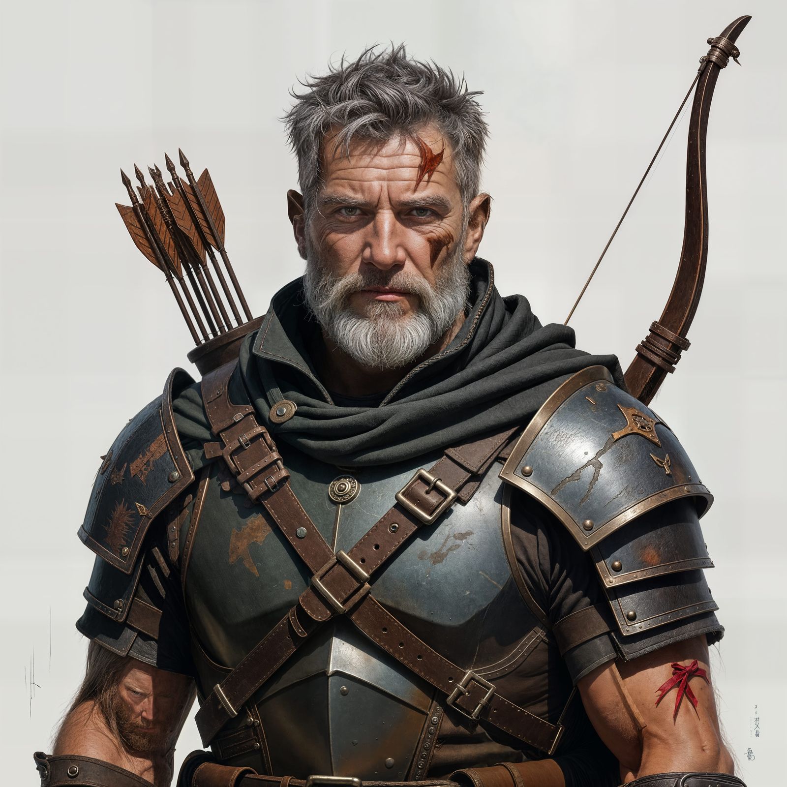 Veteran Fantasy Ranger in Hyper-Realistic Style