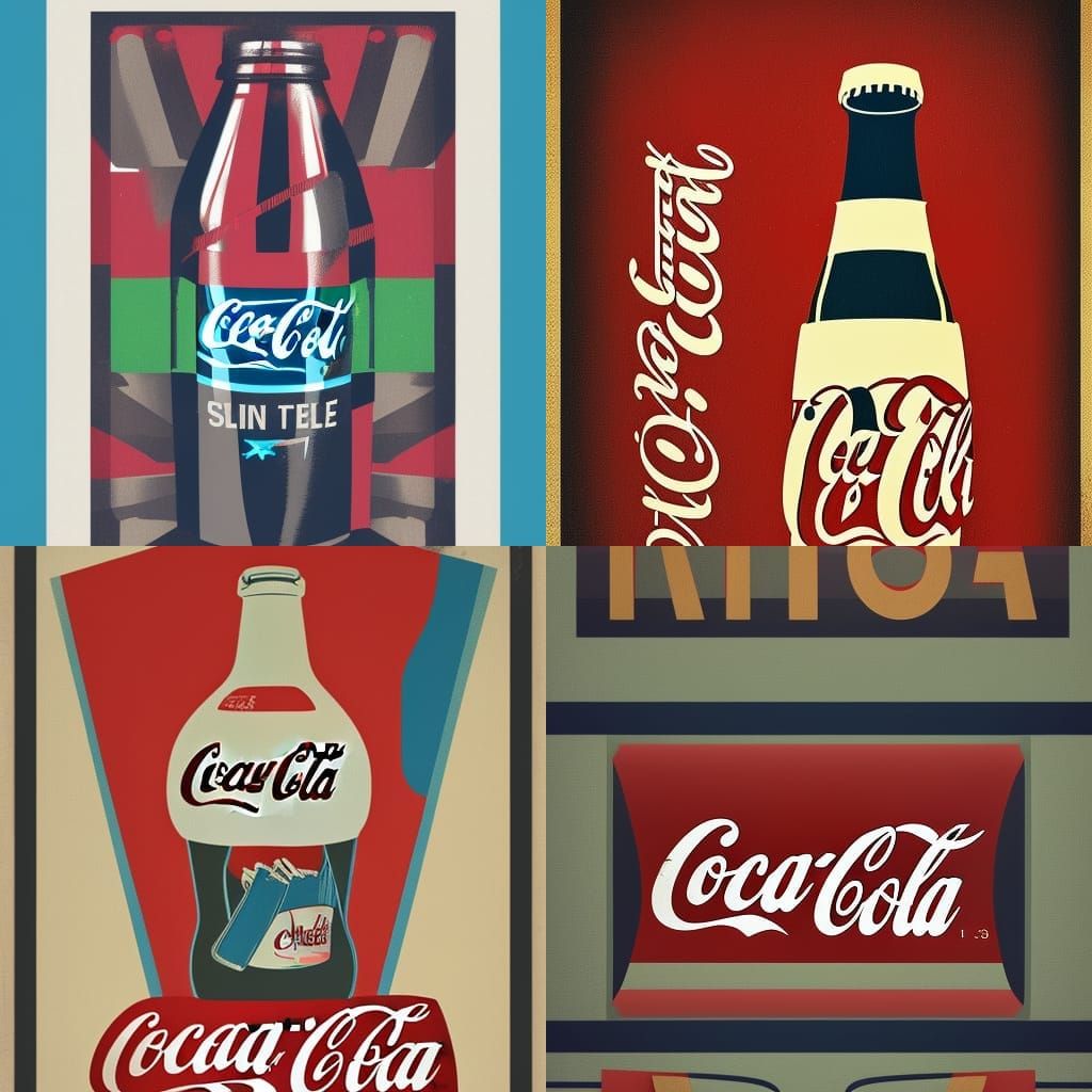 Vintage Coca-Cola Can Pop Art Illustration