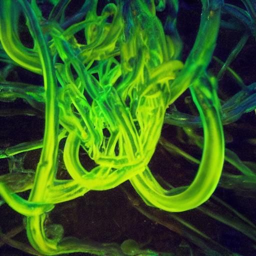 Bio-luminescent GOP Logo Decay: Surreal Macro Photography