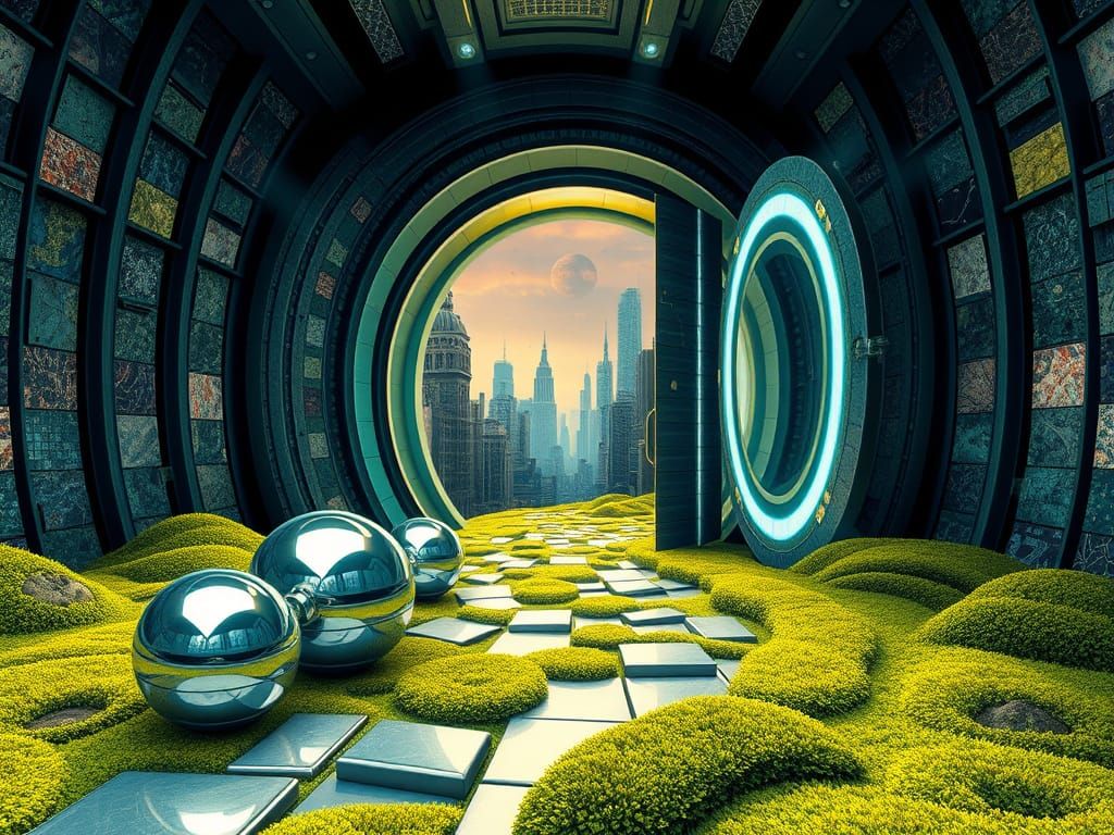 Timeless Futuristic Cityscape of Intricate Design
