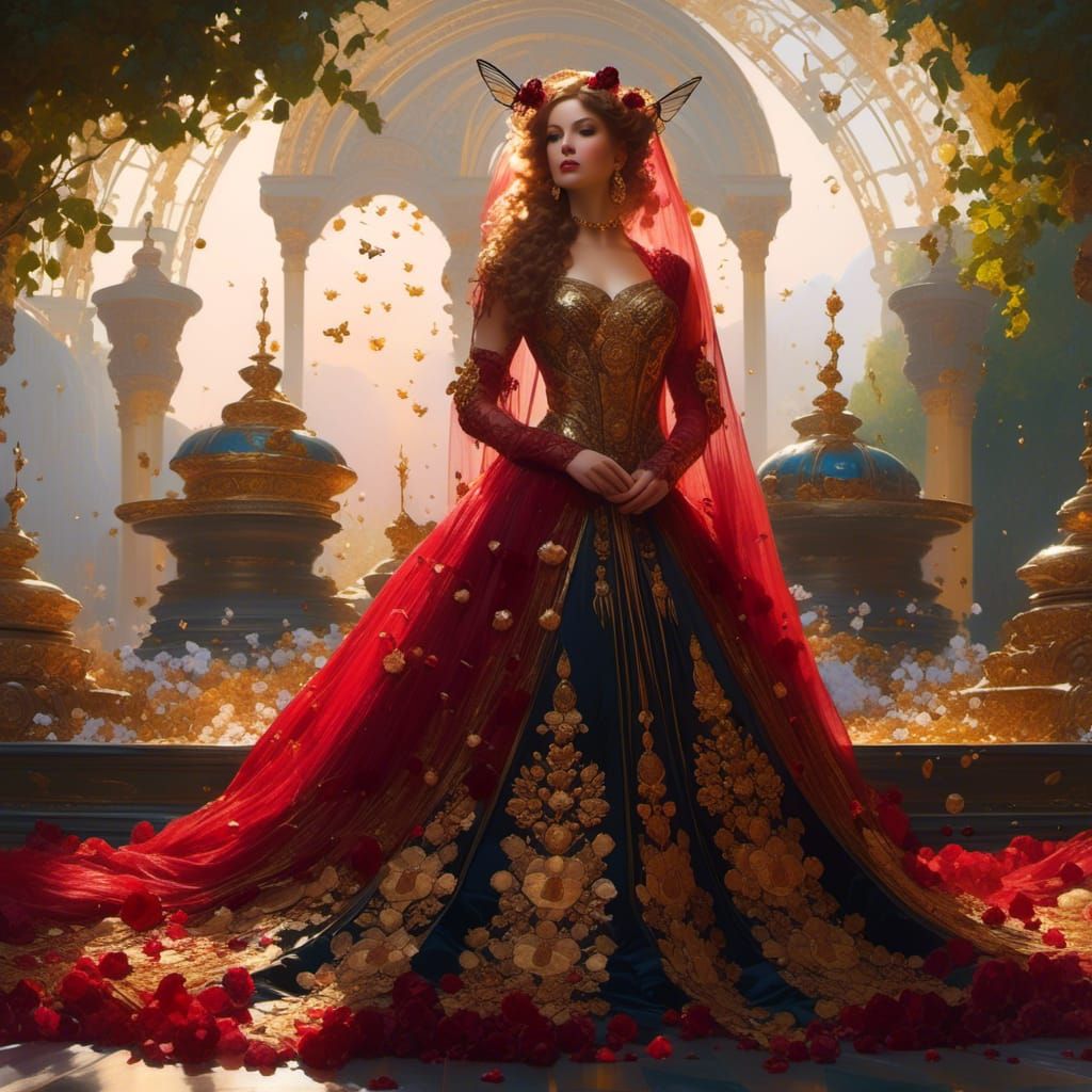 Hyperrealistic Bee Goddess Portrait with Dramatic Lighting