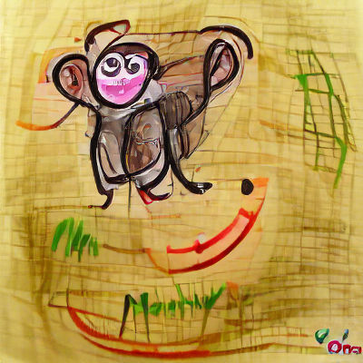 Ape in Business Suit Smoking Cigar