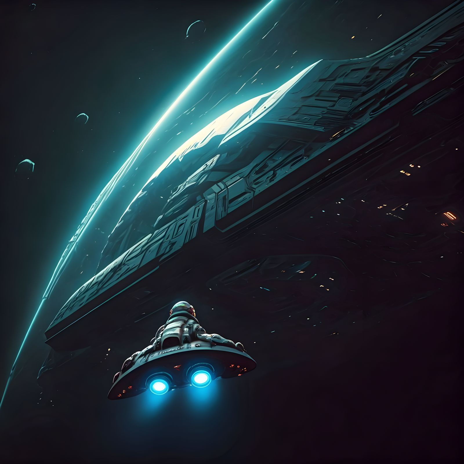 Astronaut Frog Confronts Alien Mega-Structure