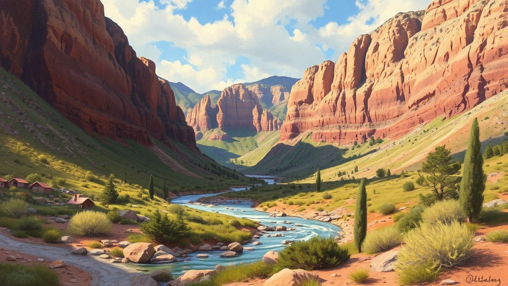 Abstract Figure in Oil Painting Style