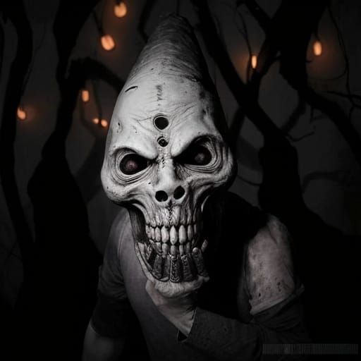 Monstrous Figure Emerges in Dark, Hyper-Realistic Horror Sce...