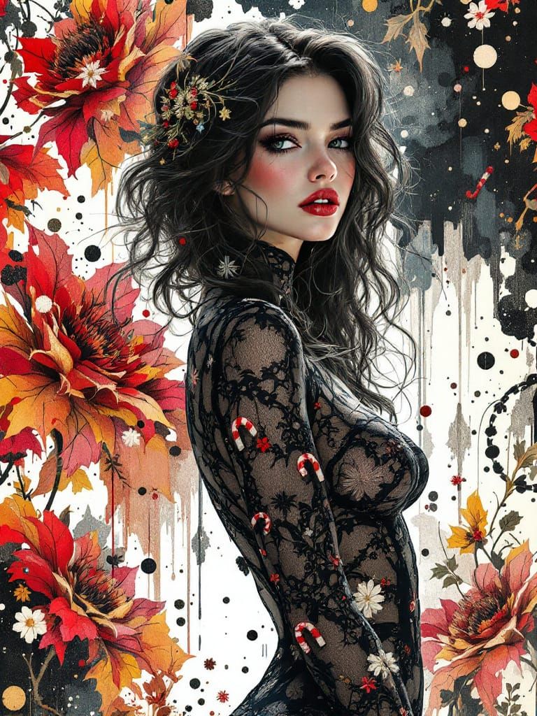 Ethereal Pinup in Gothic Romantic Style