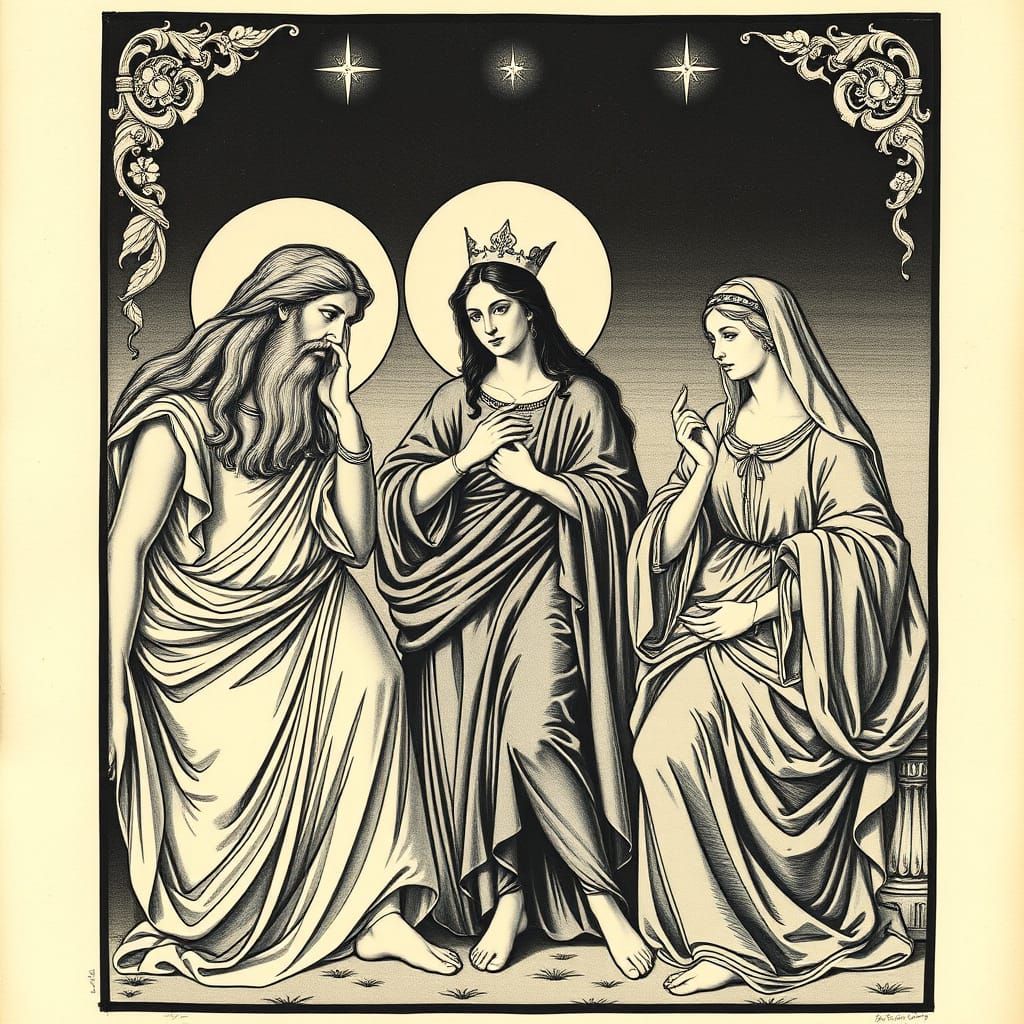 Masterpiece Blend of Victorian, Renaissance, and Italian Art