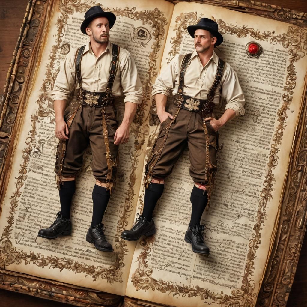 Ornate Lederhosen Emerges from Ancient Manuscript