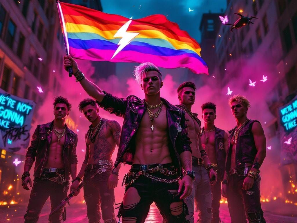 Queer Punk Rebellion in Dystopian City
