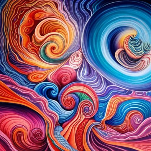 Cosmic Coffee Shop in a Surreal Gouache Wonderland