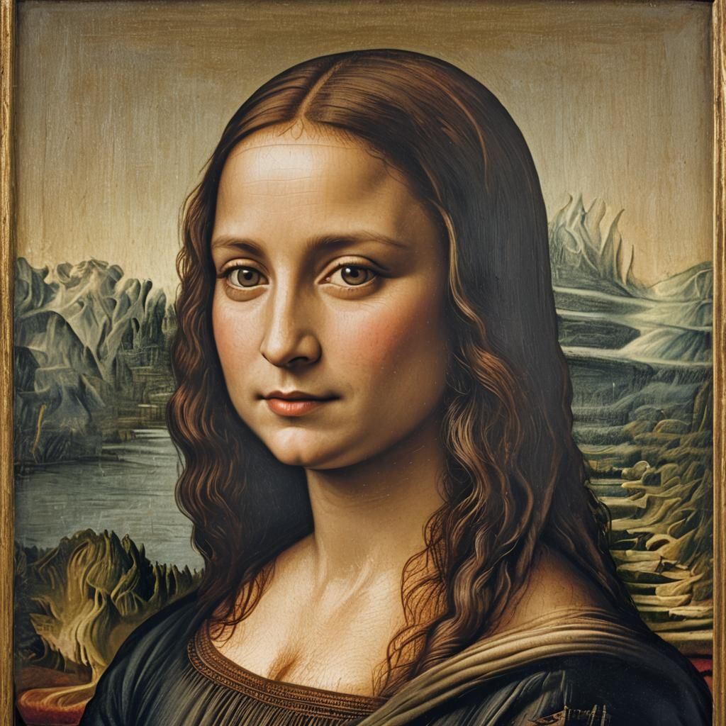 Mona Lisa Portrait in Da Vinci Style