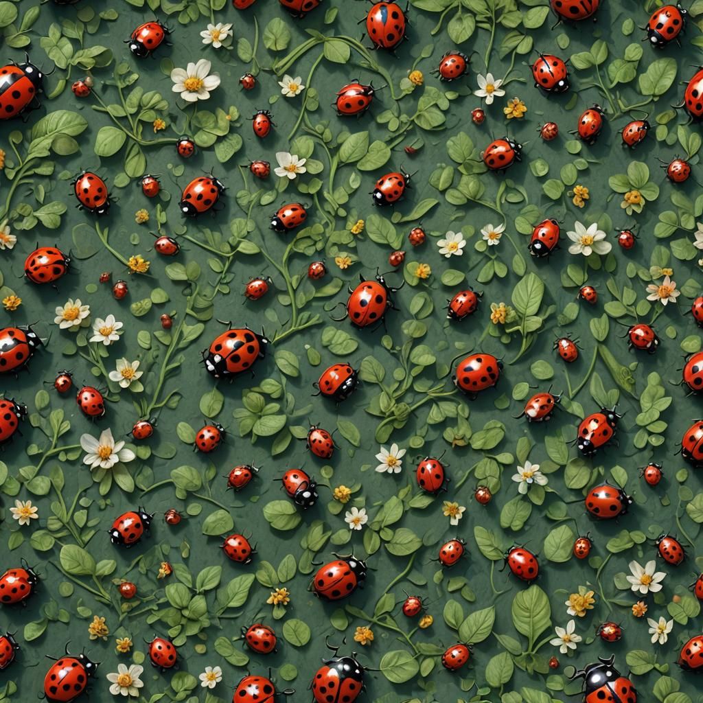Detailed Matte Painting of a Ladybug