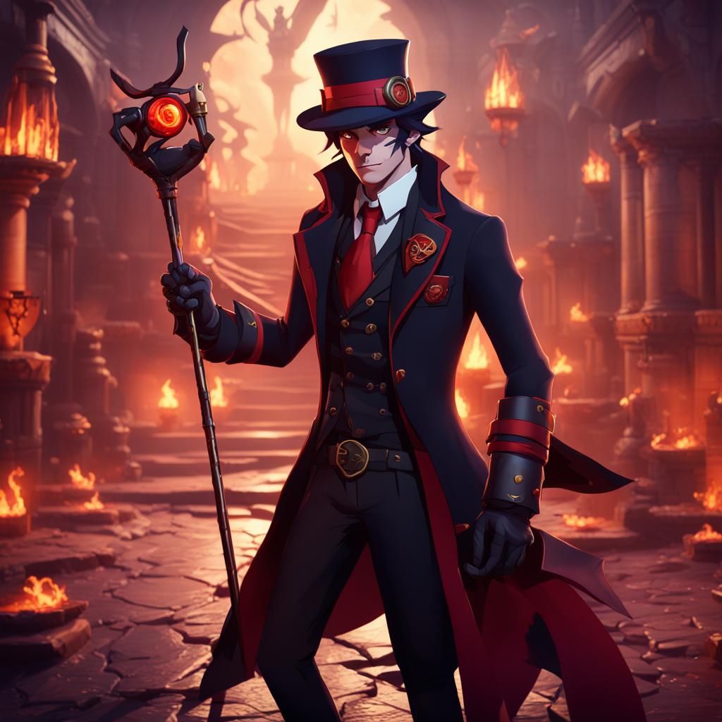 Tiefling Fusion: RWBY's Roman Alastor in D&D Art