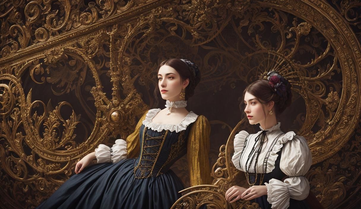 Victorian Woman: Detailed Matte Painting in 8K