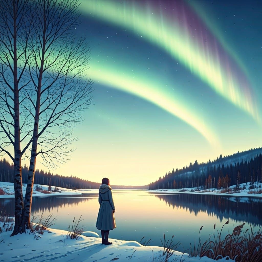 Ethereal Winter Scene in Soft Light