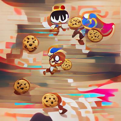 Running Cookie Character Illustration