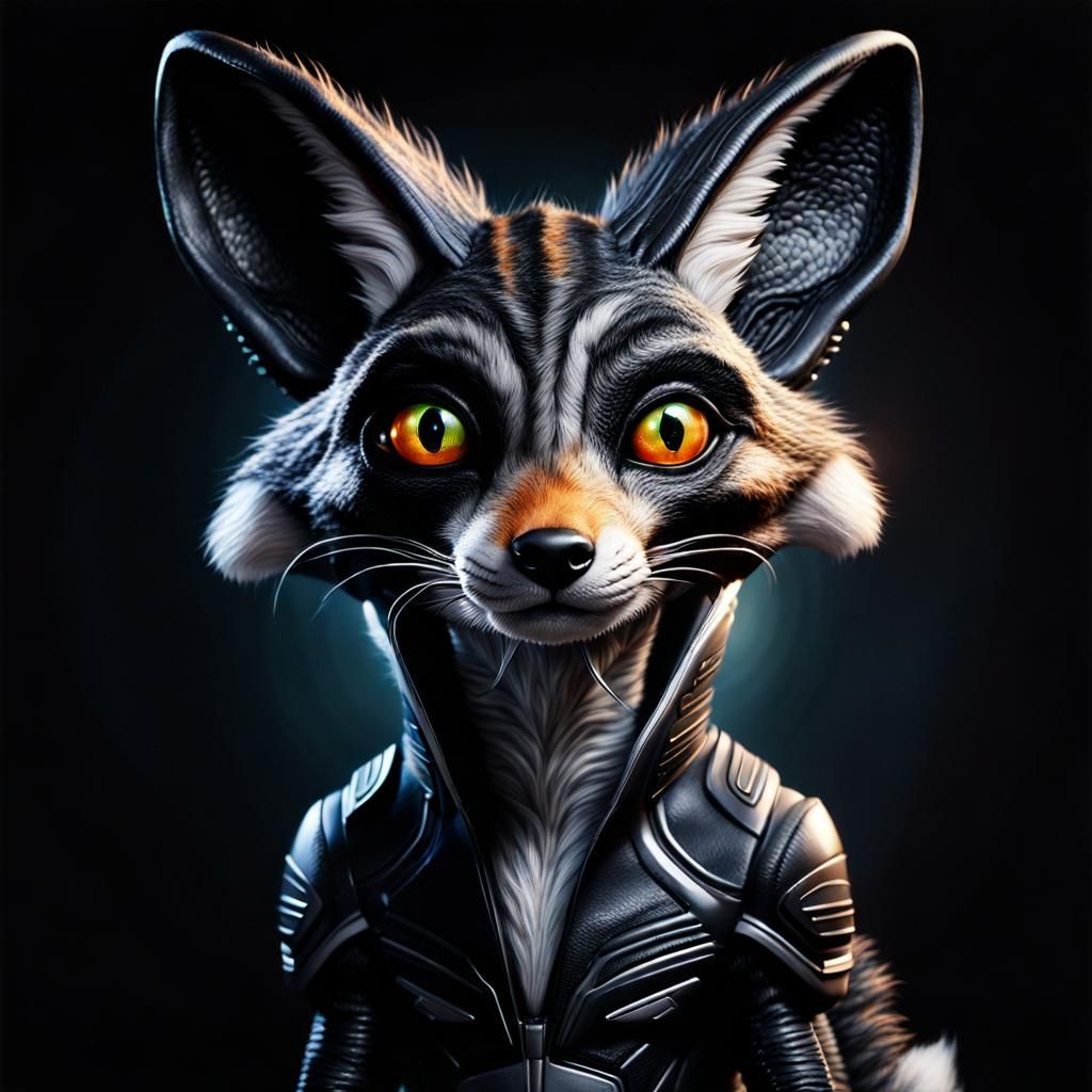 Hyperrealistic Portrait of an Alien Pet in Photorealism