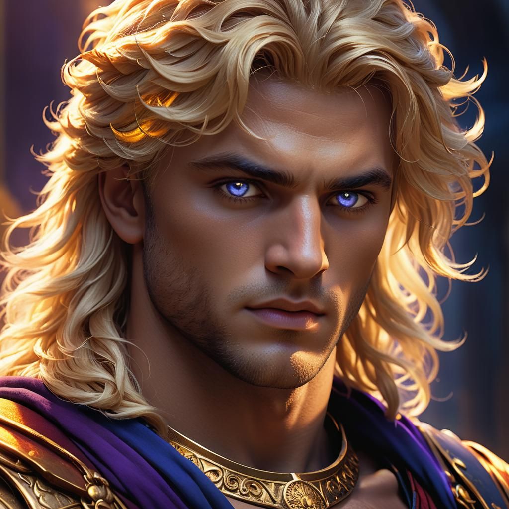 Roman Demigod Portrait in Golden Light
