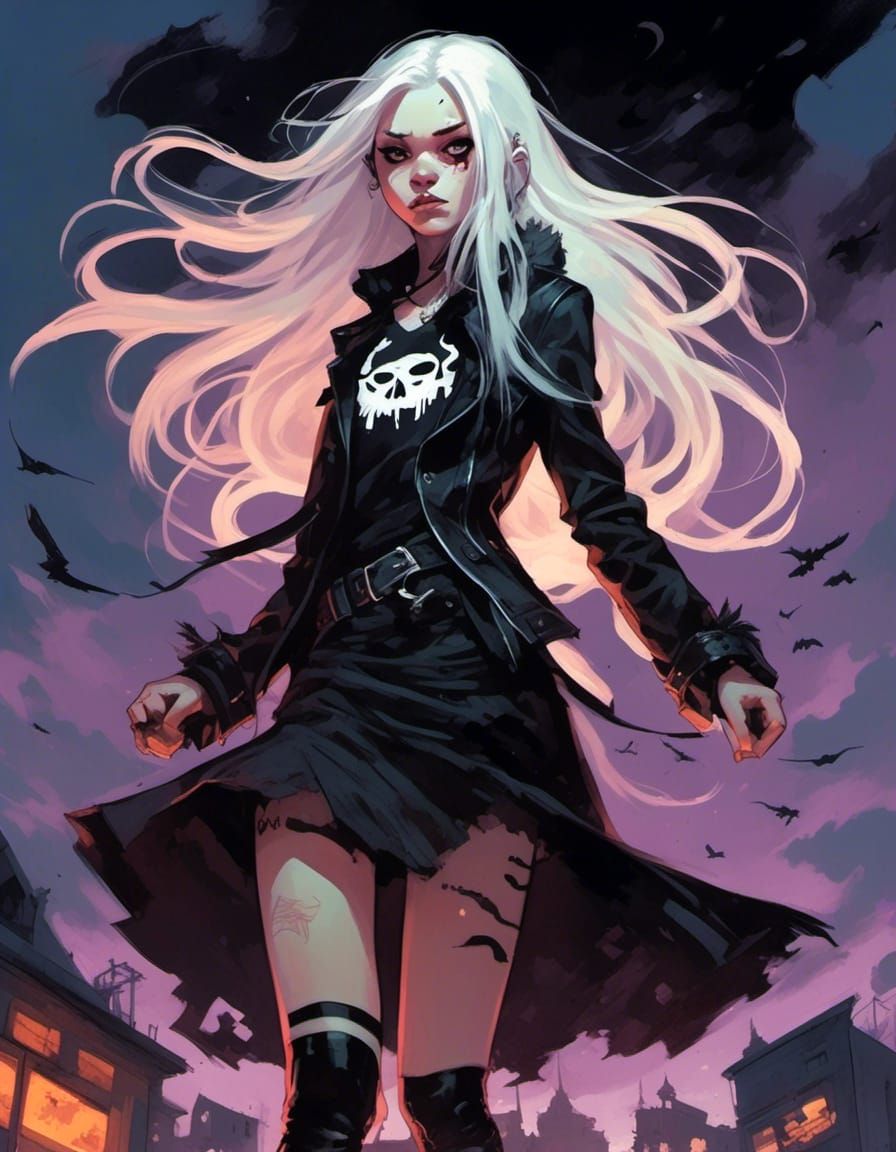 Ethereal Gothic Punk Floats at Football Game