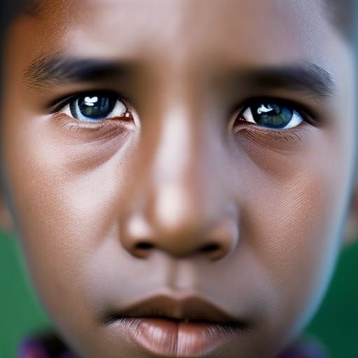 Professional Portrait Close-up, Studio Lighting, Bokeh