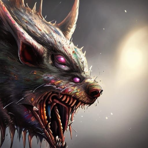 Hyperrealistic Wererat Concept Art with Dramatic Lighting