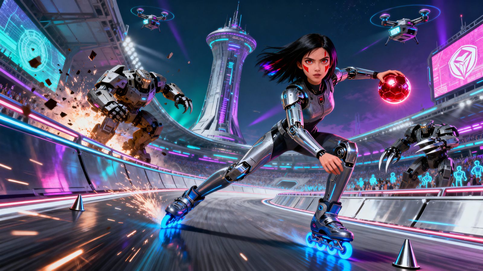 2045 - First Motorball racing championship