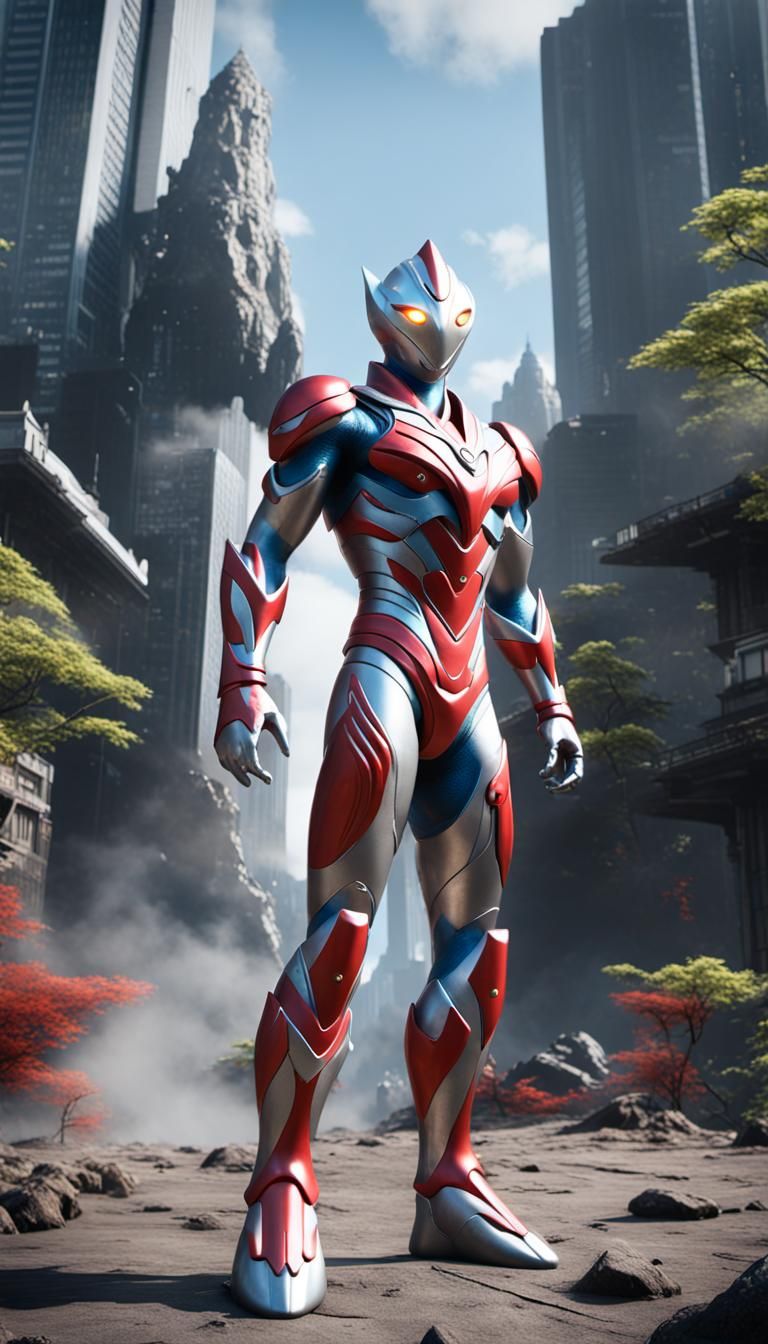 Ultraman Battles Kaiju in Cinematic 3D Render