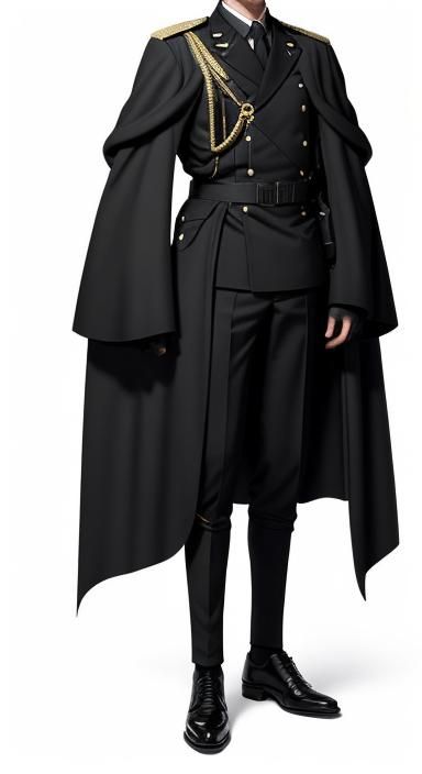 Handsome Military Uniform with Gauze Decoration in Cute Art ...