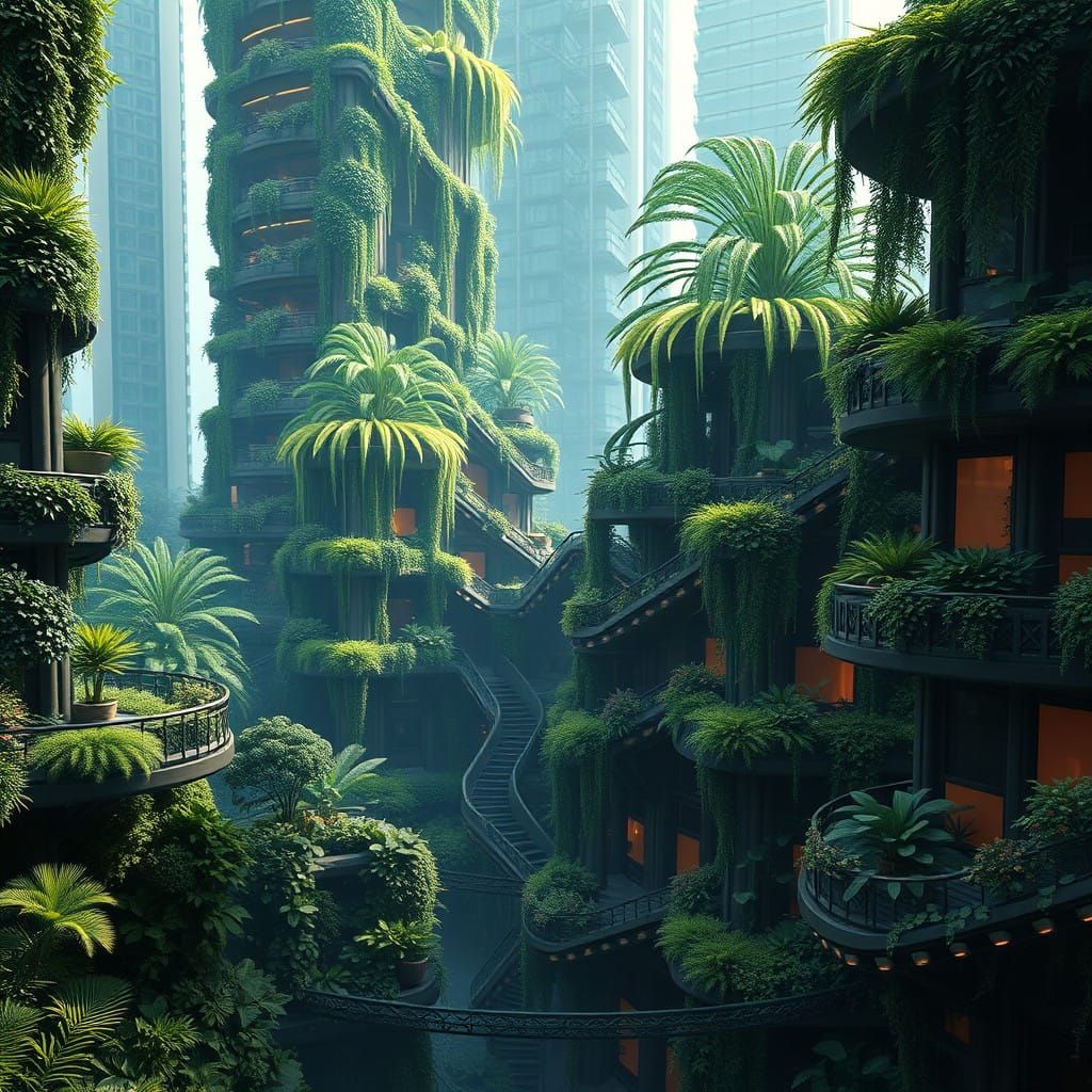 Surreal Cityscapes Merging Nature and Architecture in Vibran...