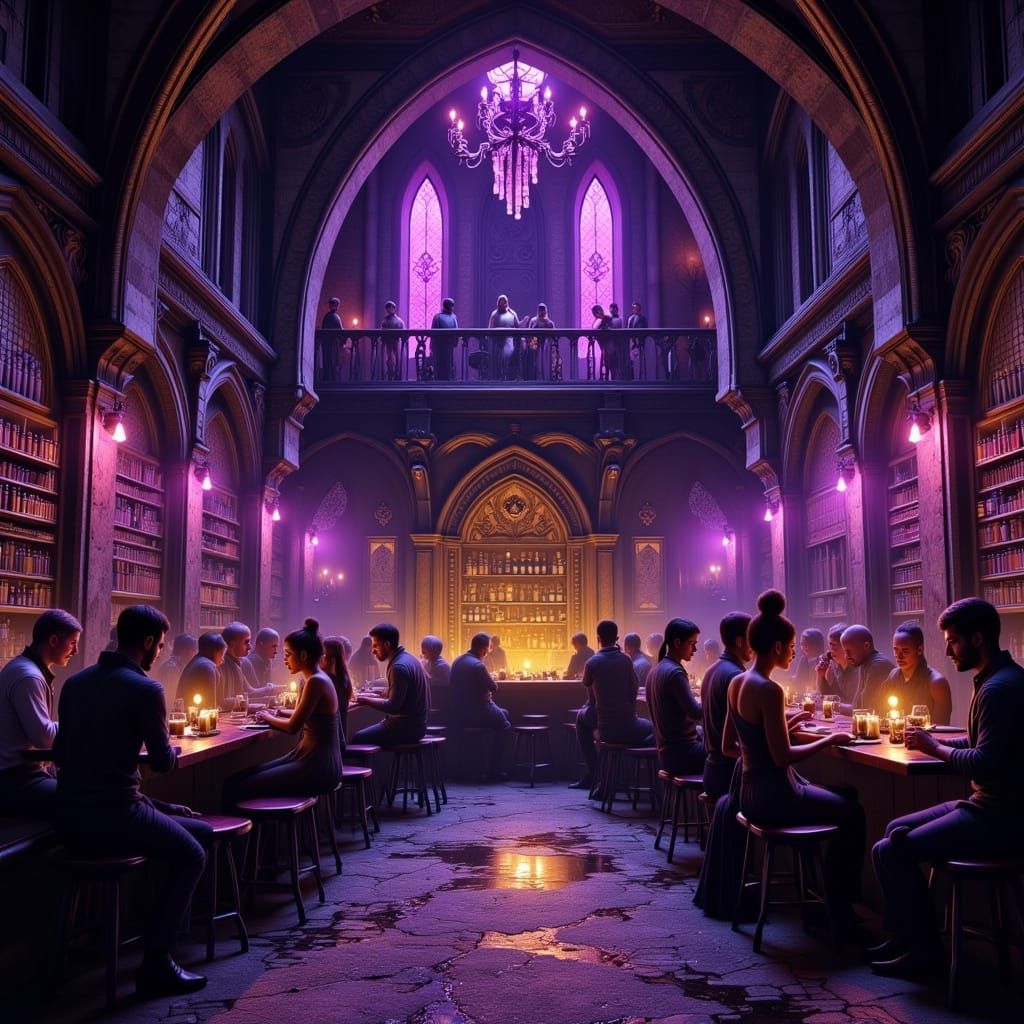 Mystical Tavern in a Dark Fantasy Realm