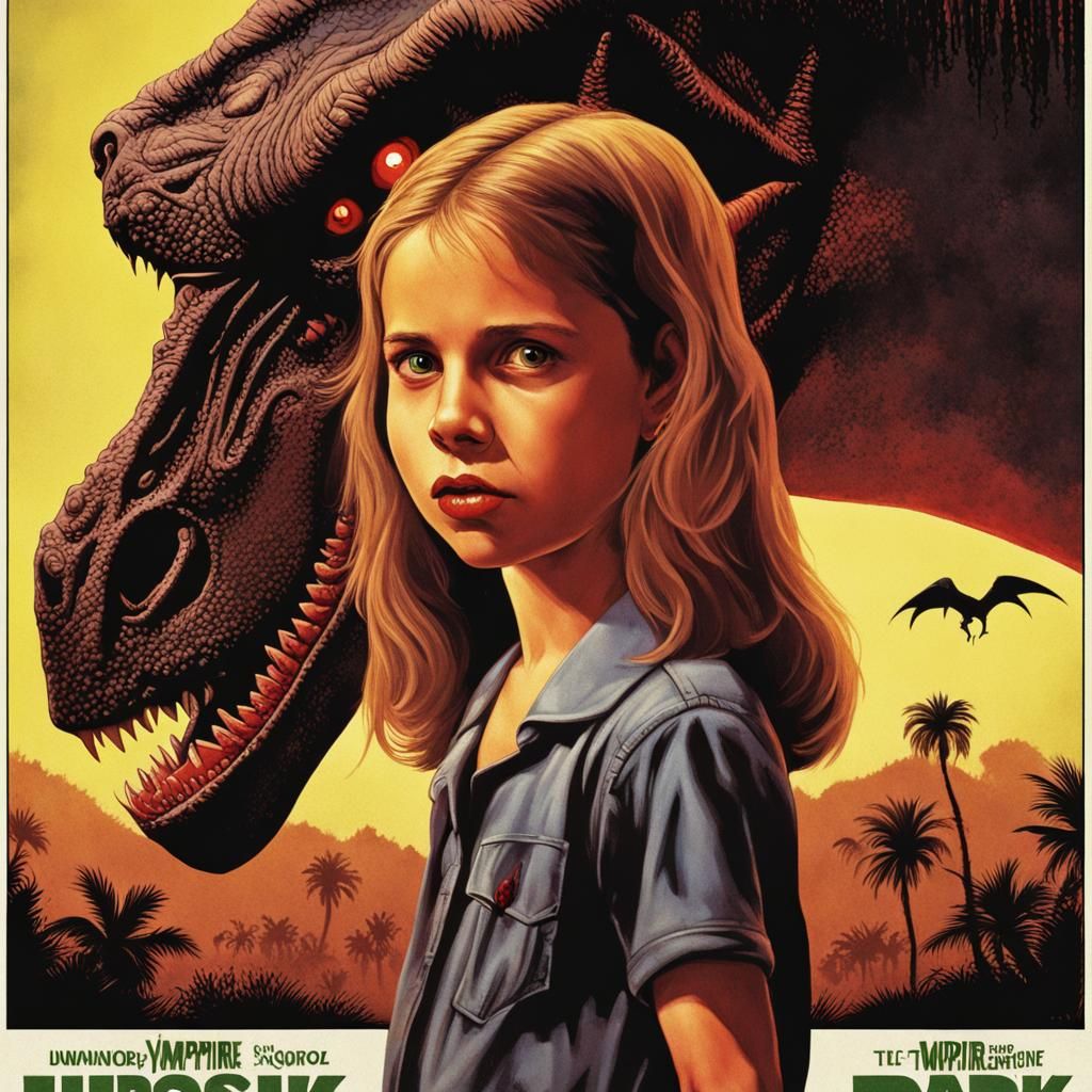 Vampire Mother in Jurassic Park Movie Poster