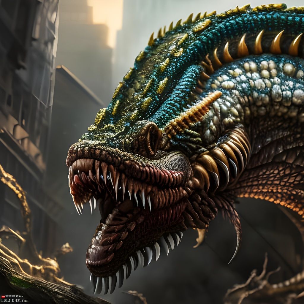 Hydralisk Venom Hybrid Portrait in Hyperrealistic Style