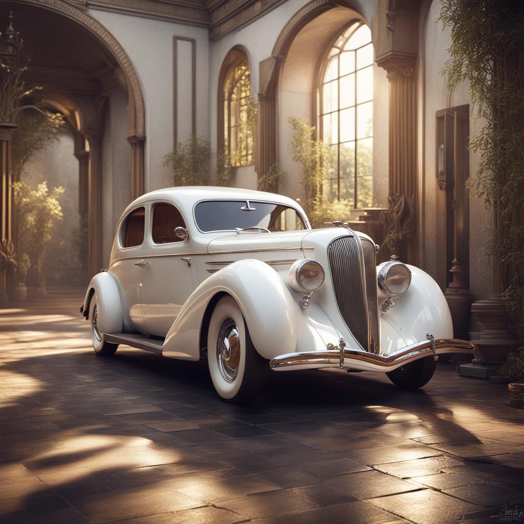 1936 Luxury Coupe in Art Deco Style