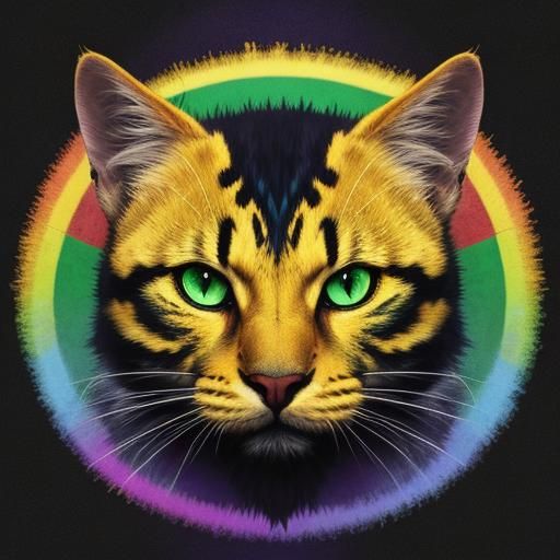 Beware of  My pet
 rainbow do not stare too long