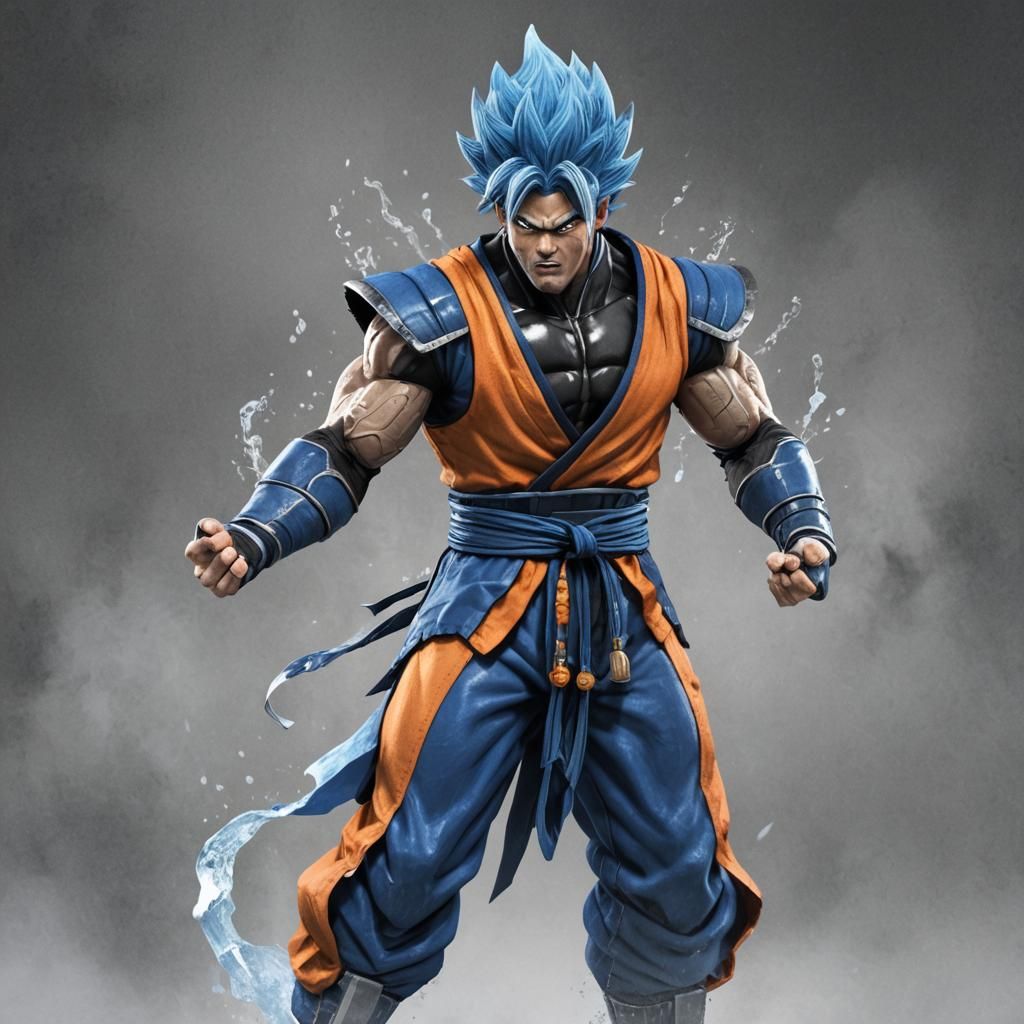 Subzero as Goku: A Fusion Illustration